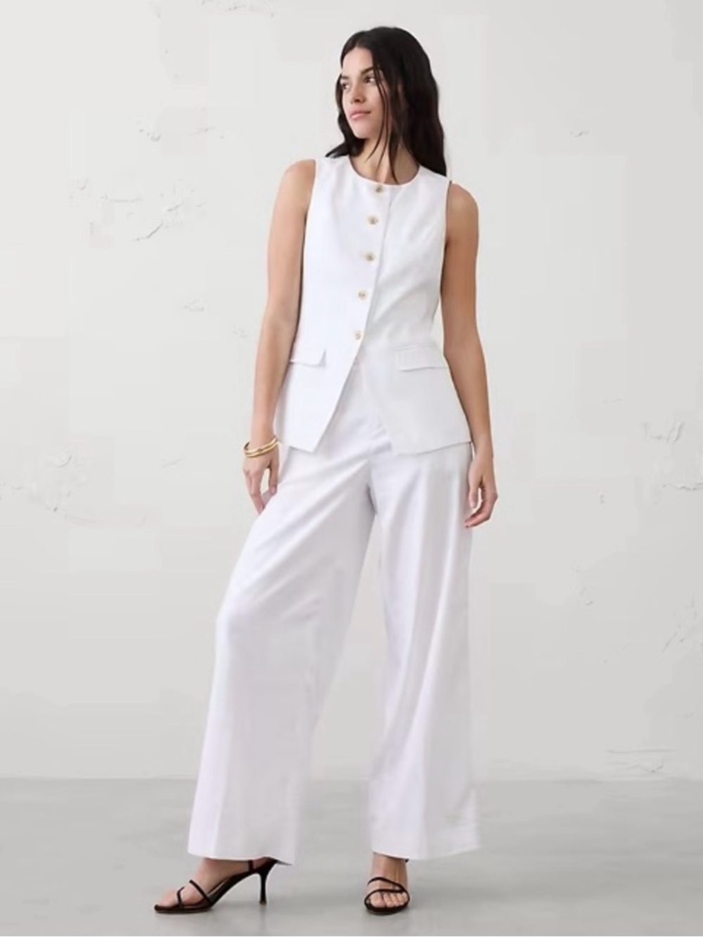 NWT! Banana Republic Wide-Leg High-Rise Linen-Blend Pant 📷4️⃣